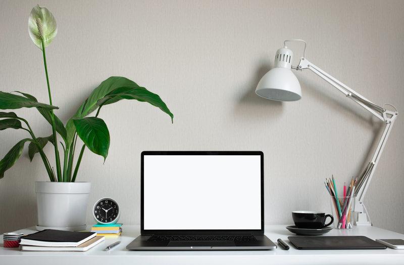 Laptop on a desk